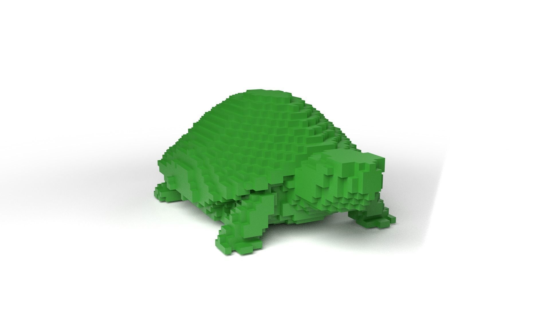 Turtle Minecraft Voxel Low-poly 3D model_2