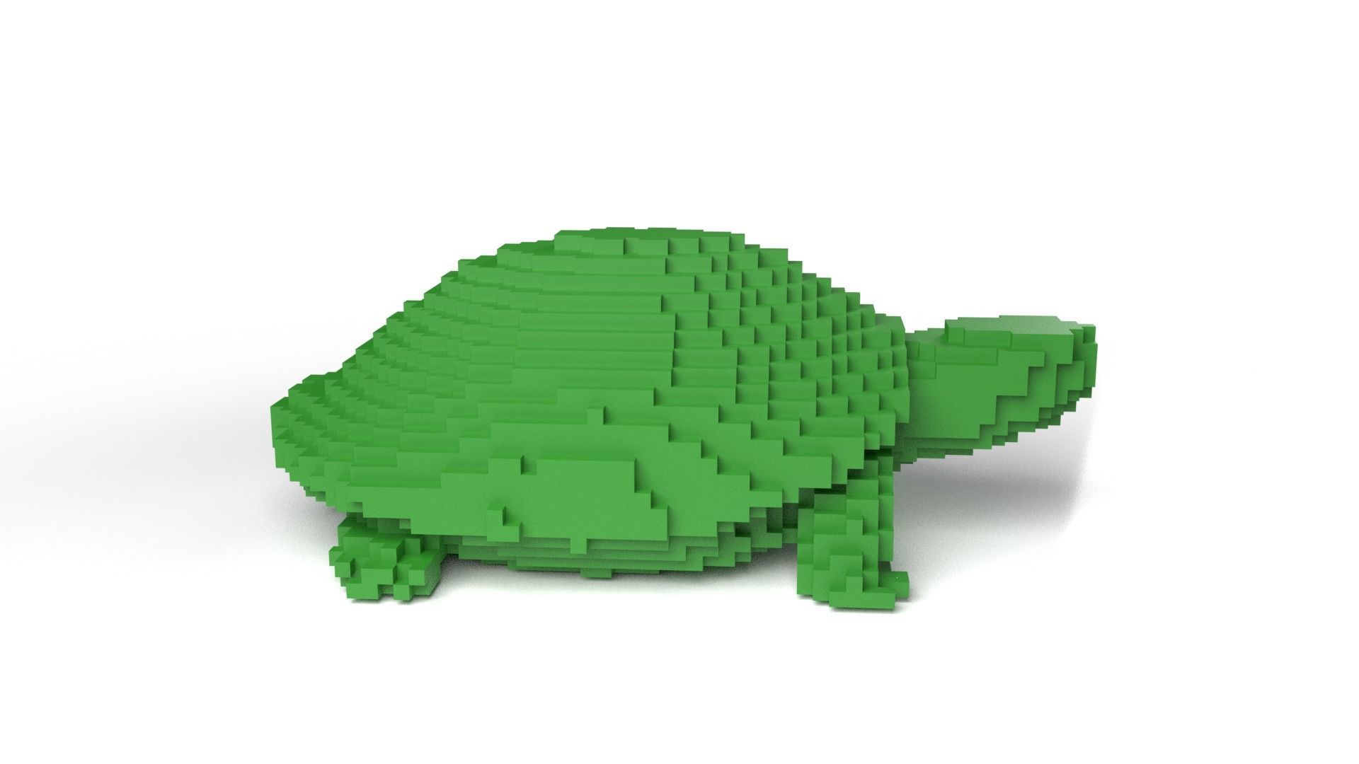 Turtle Minecraft Voxel Low-poly 3D model_3
