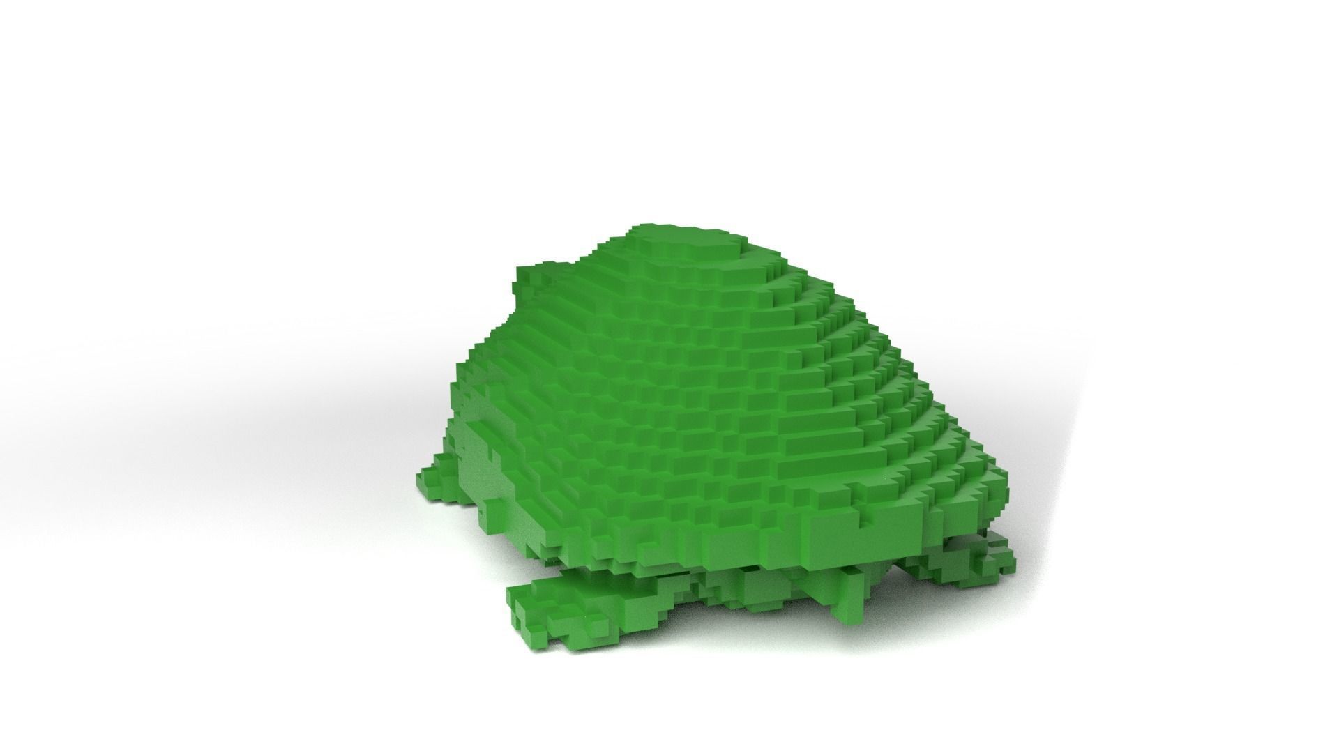 Turtle Minecraft Voxel Low-poly 3D model_5