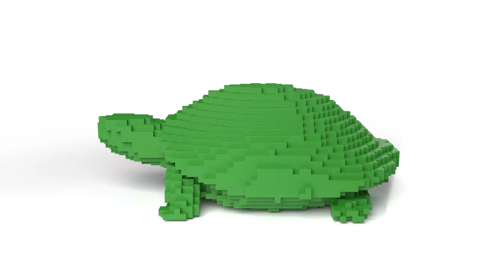 Turtle Minecraft Voxel Low-poly 3D model_0