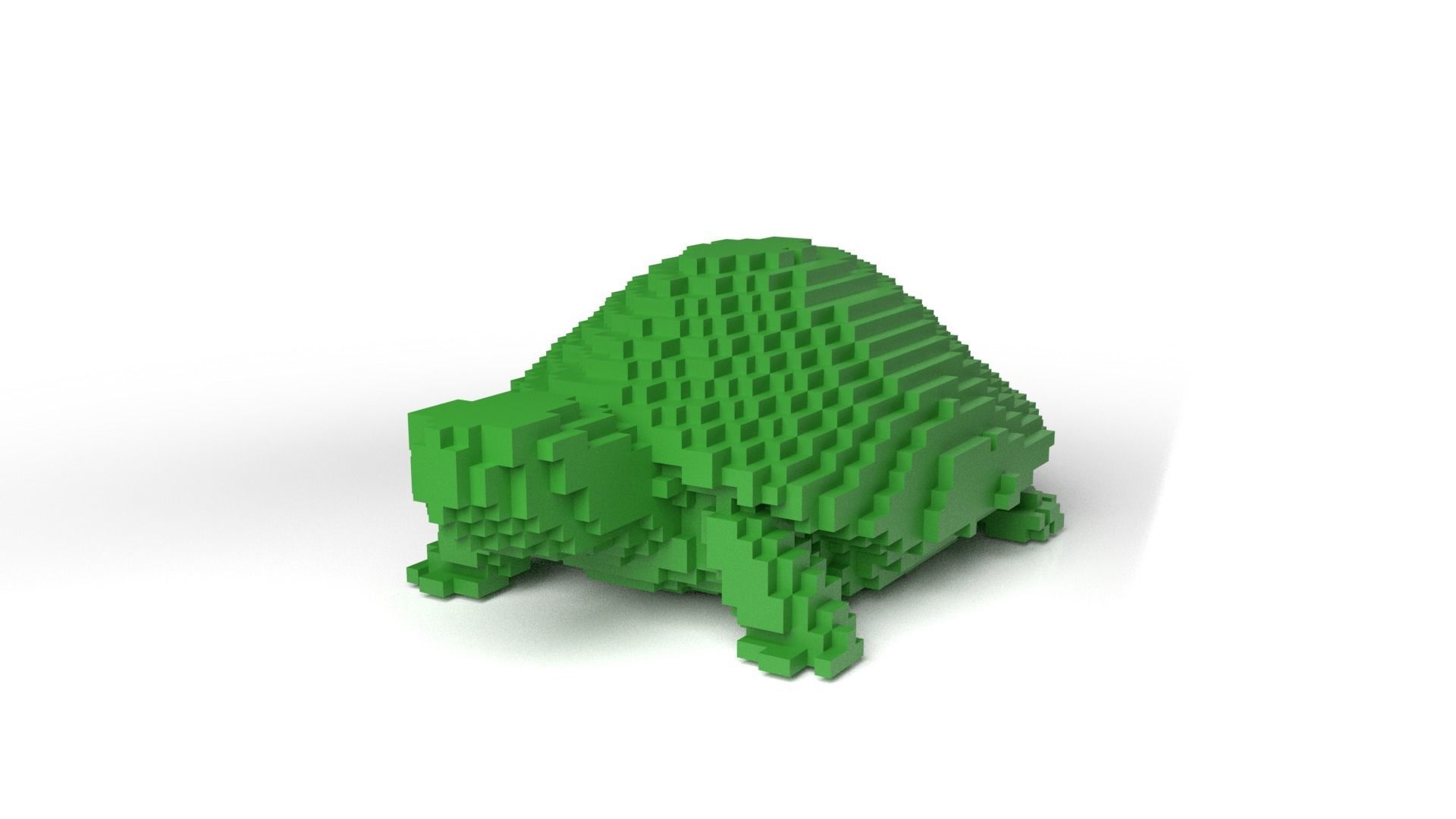 Turtle Minecraft Voxel Low-poly 3D model_1