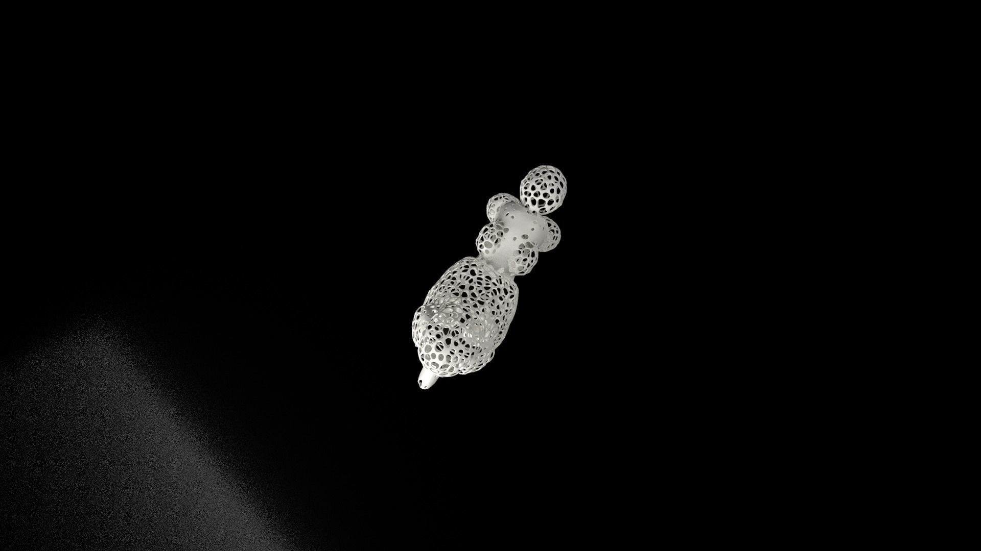 Poodle Voronoi Low-poly 3D model_7