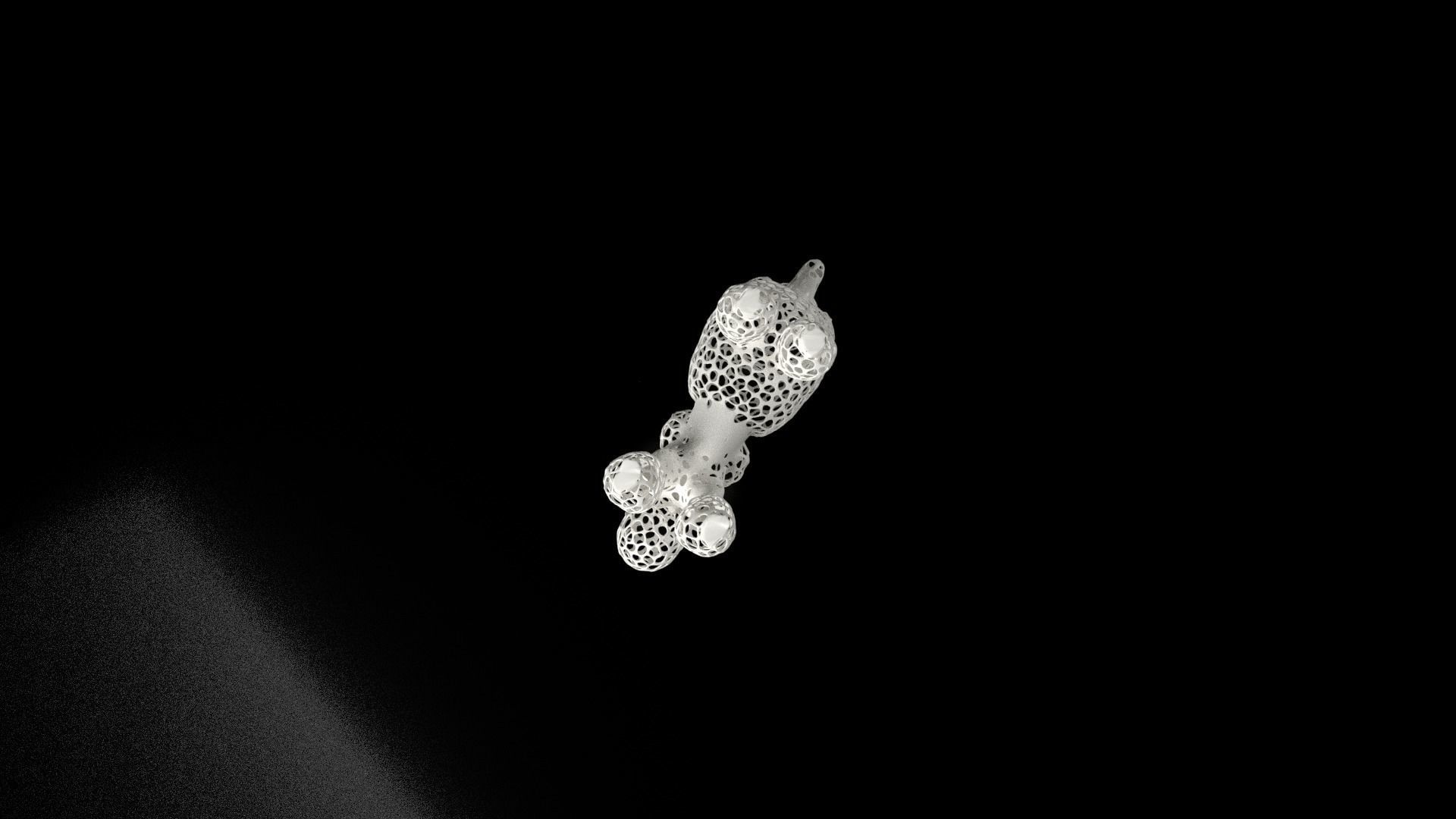 Poodle Voronoi Low-poly 3D model_8