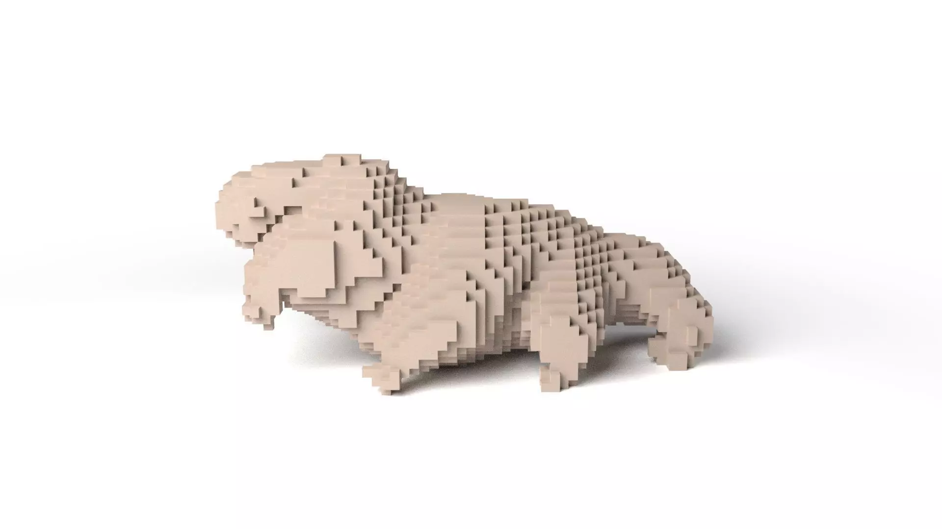 Tardigrade Minecraft Voxel Low-poly 3D model