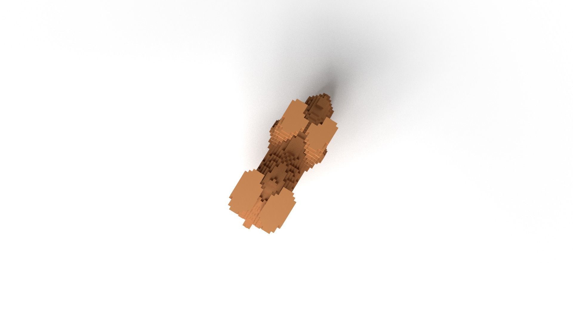 Monkey Minecraft Voxel Low-poly 3D model_8