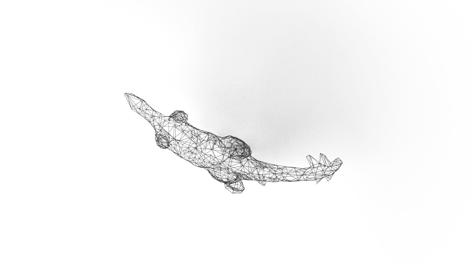 StegosaurusDinosaur Wireframe Low-poly 3D model_8