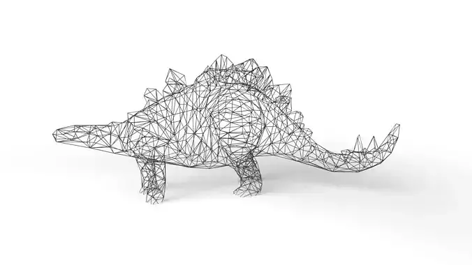 StegosaurusDinosaur Wireframe