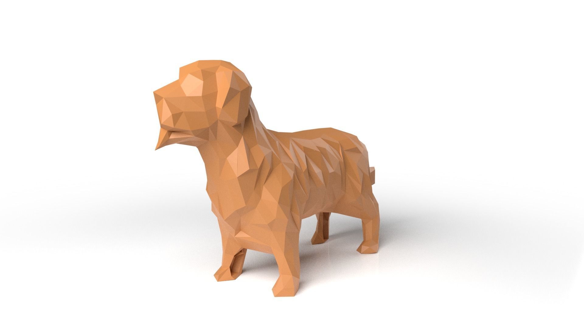 Terrier Low Poligonal Low-poly 3D model_4