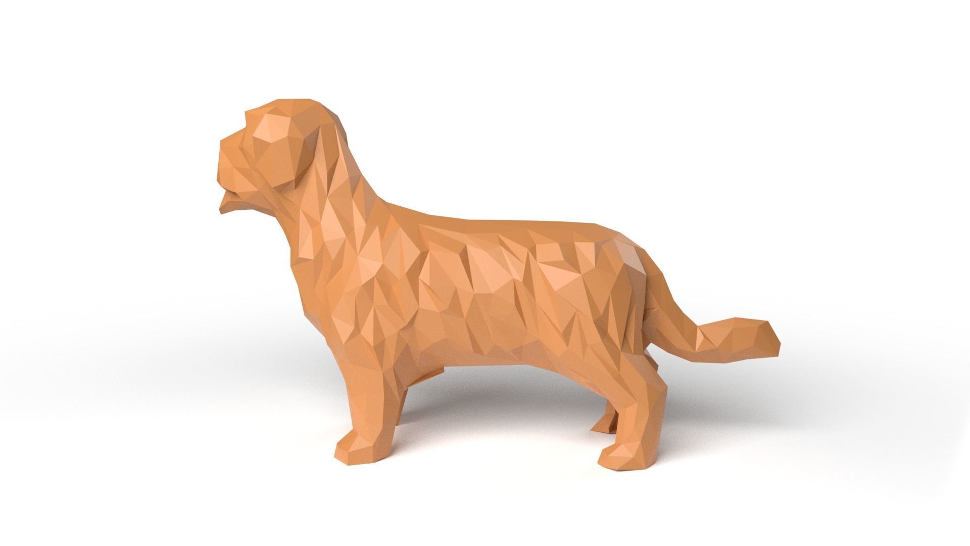Terrier Low Poligonal Low-poly 3D model_3