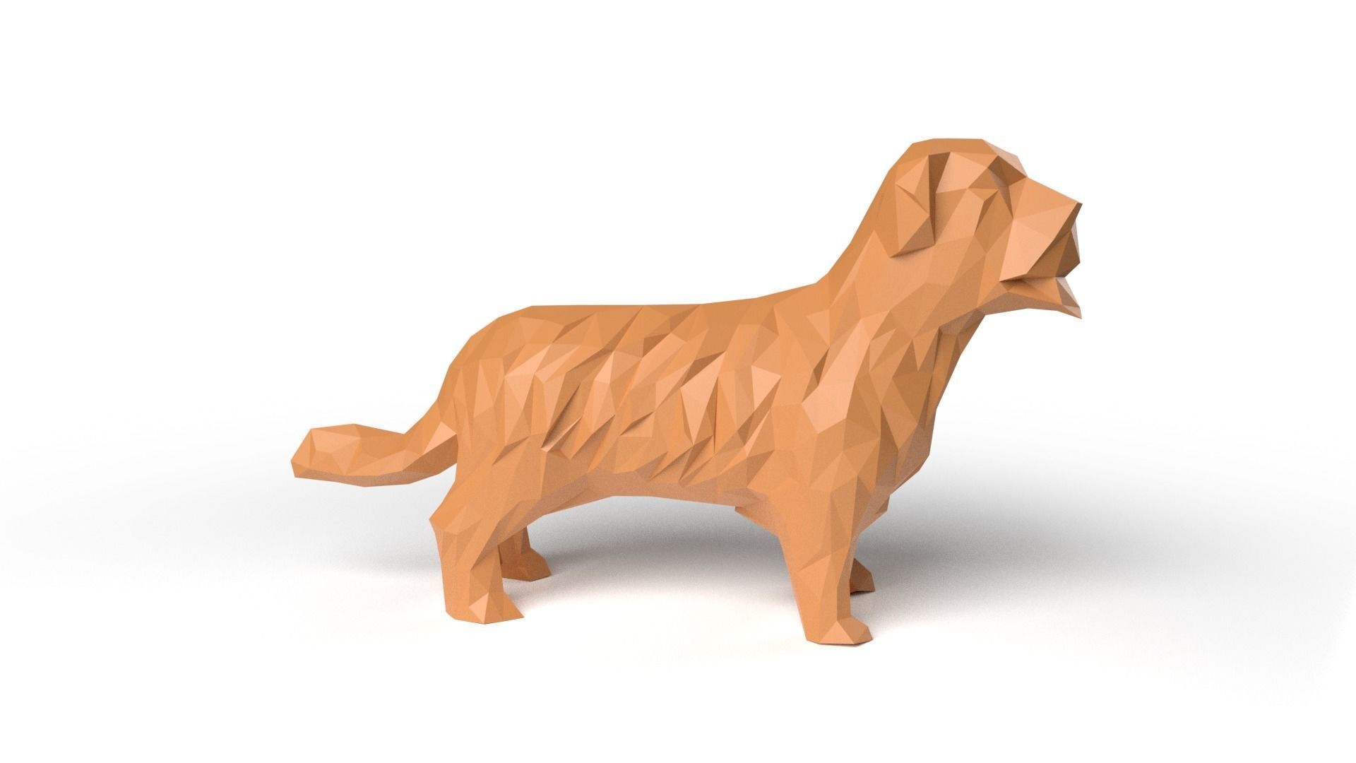 Terrier Low Poligonal Low-poly 3D model_6