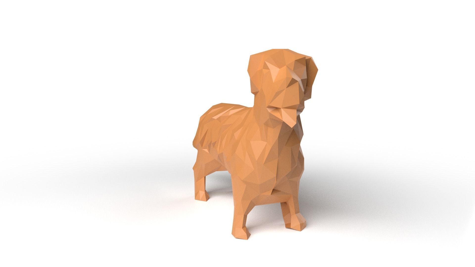 Terrier Low Poligonal Low-poly 3D model_5