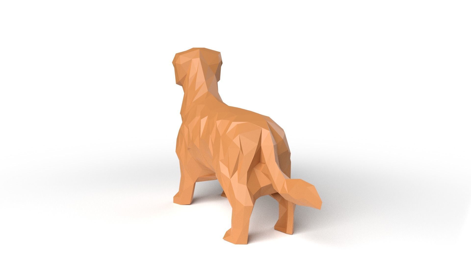 Terrier Low Poligonal Low-poly 3D model_2