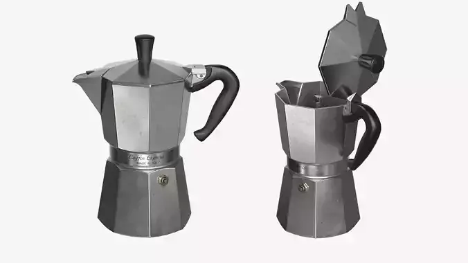 Coffee Kettle 005 Low-poly 3D model