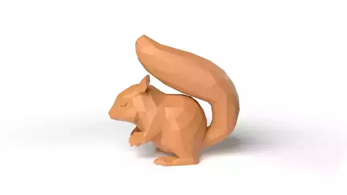 Squirrel Low Poligonal