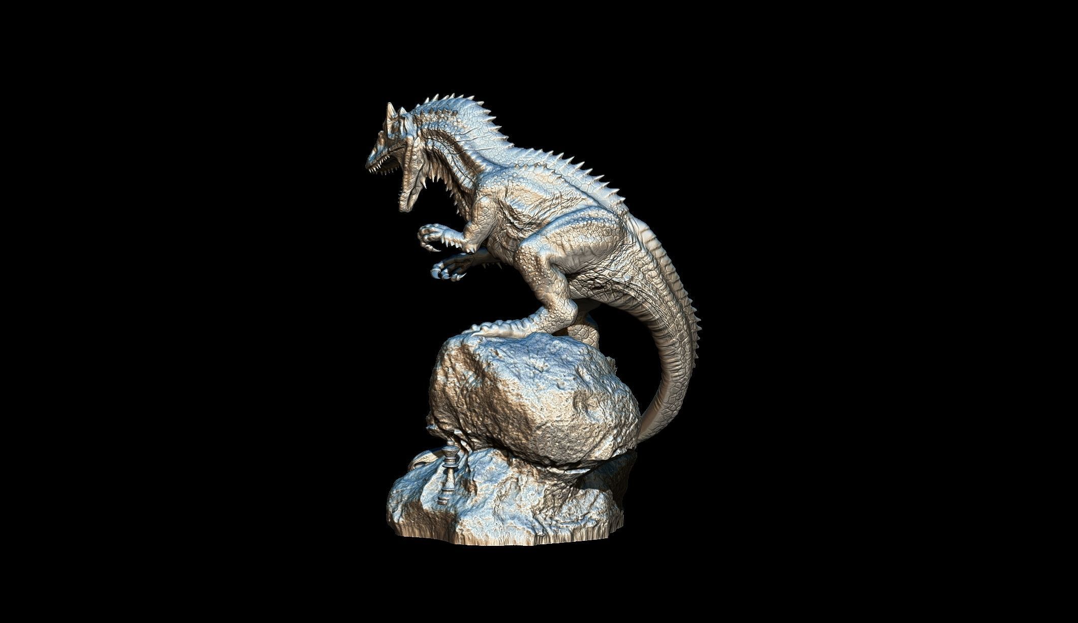 Sauraphaganax Chess Piece Queen 3D print model_2