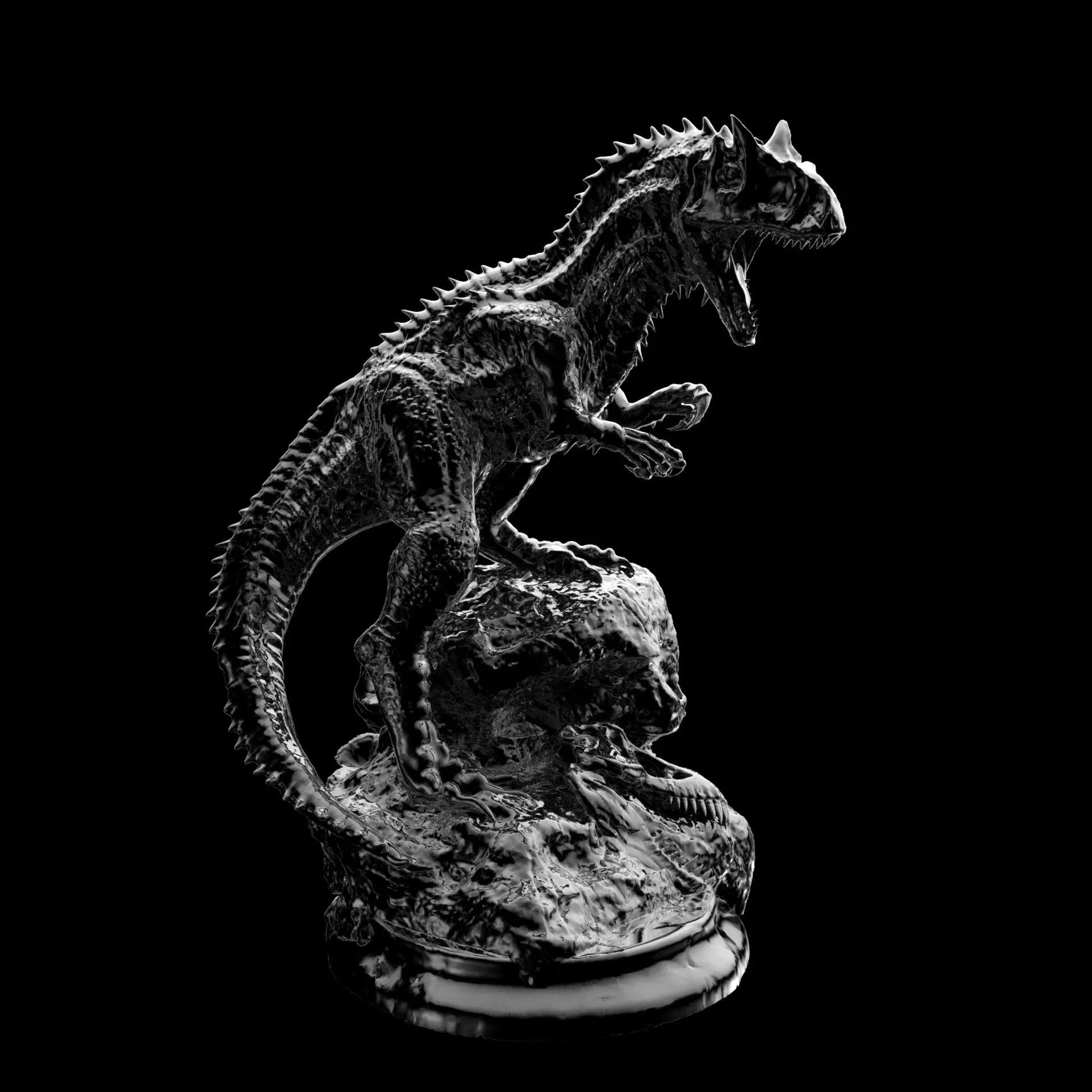 Sauraphaganax Chess Piece Queen 3D print model_0