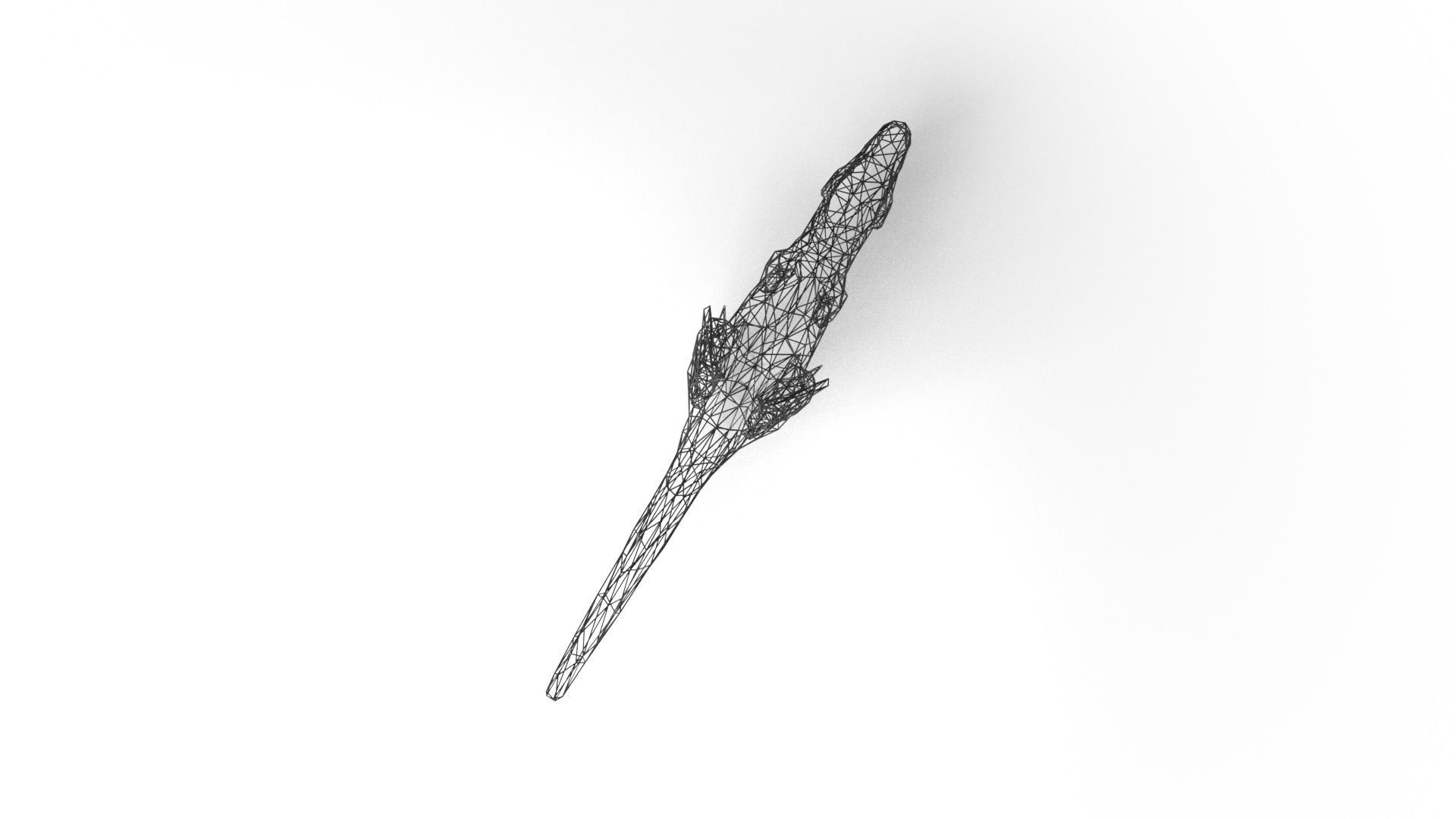 Tyrannosaurus Wireframe Low-poly 3D model_8