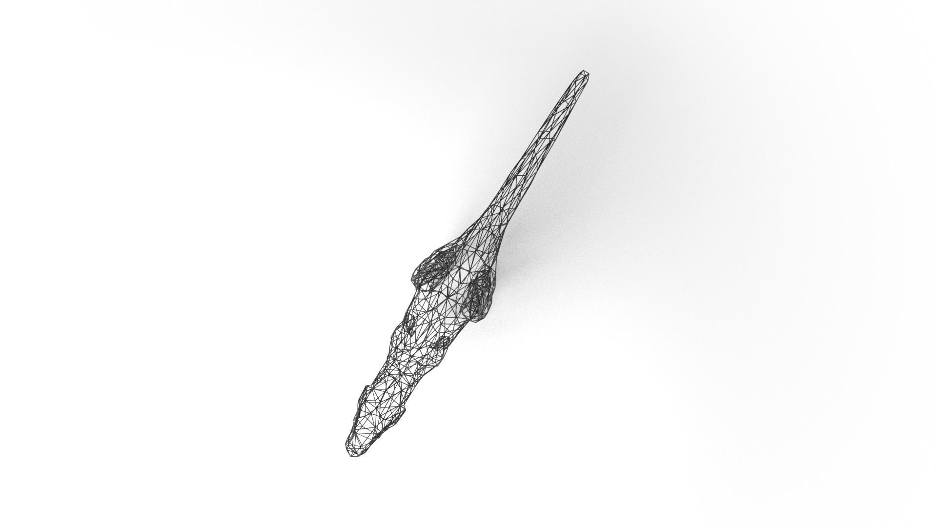 Tyrannosaurus Wireframe Low-poly 3D model_7