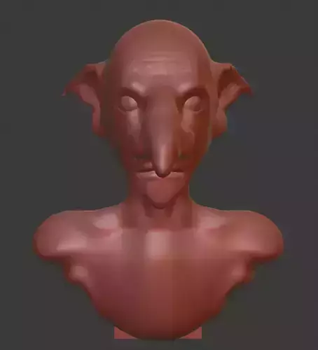 Elf sculpture with blender
