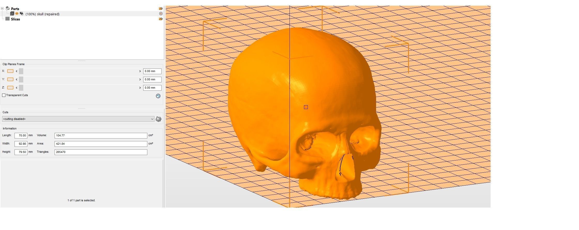 human skull 3D print model_1