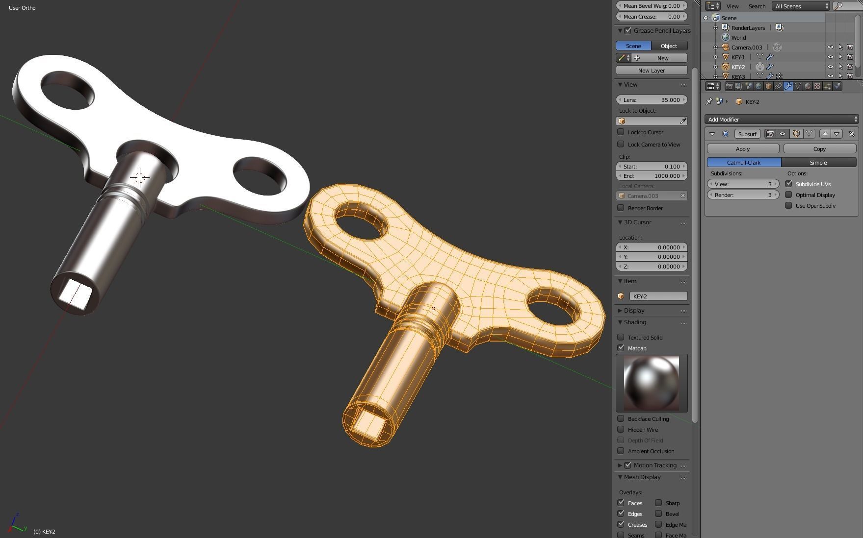 Winding Keys 3D model_9