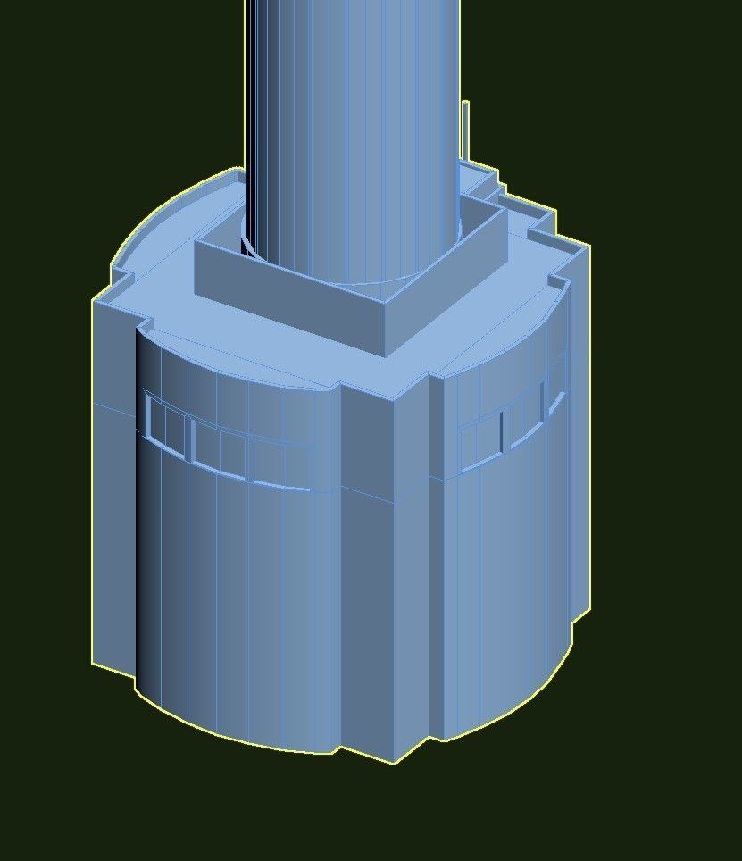 Coit Tower Low-poly 3D model_17