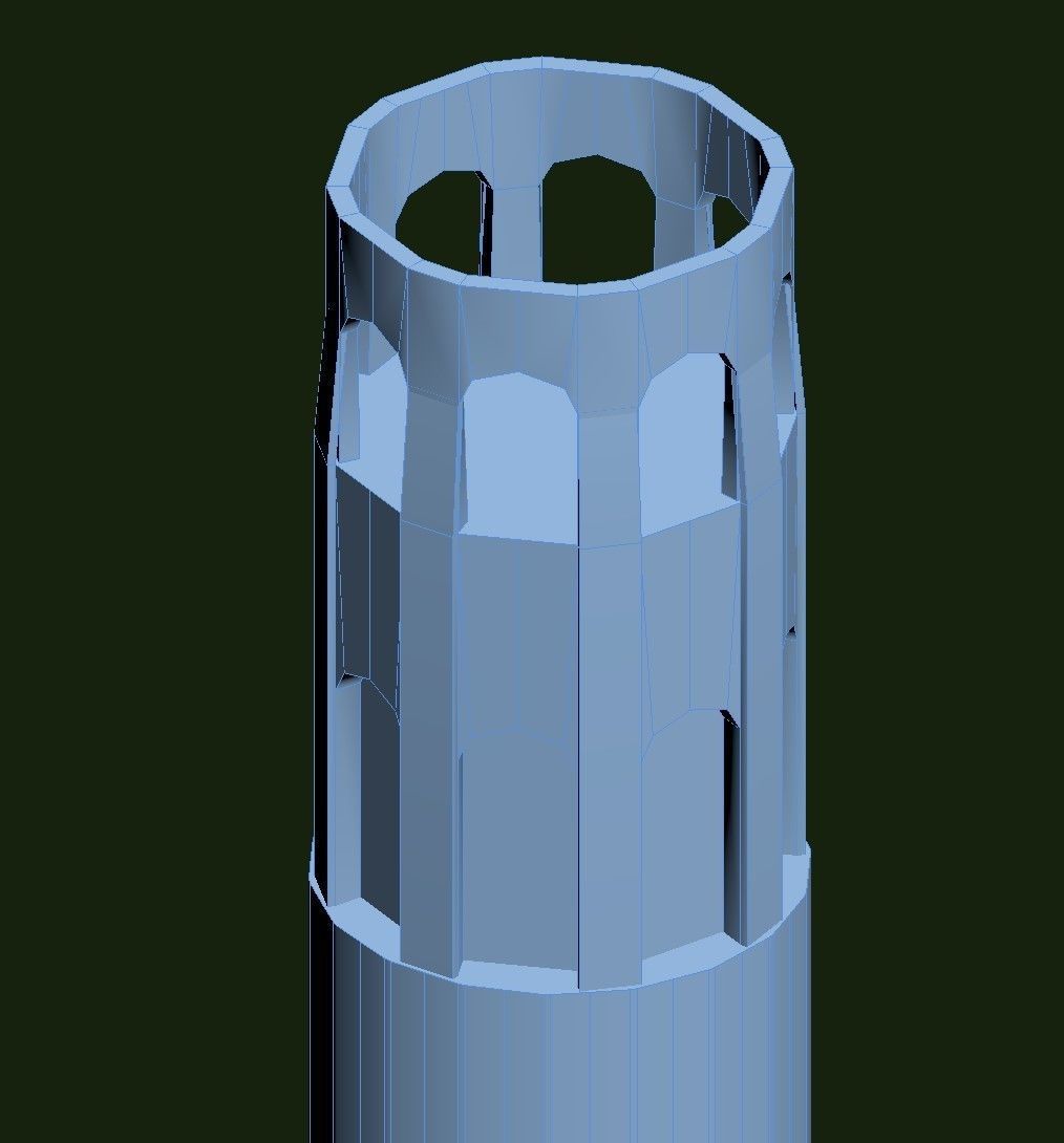 Coit Tower Low-poly 3D model_18