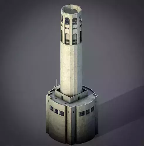 Coit Tower Low-poly 3D model
