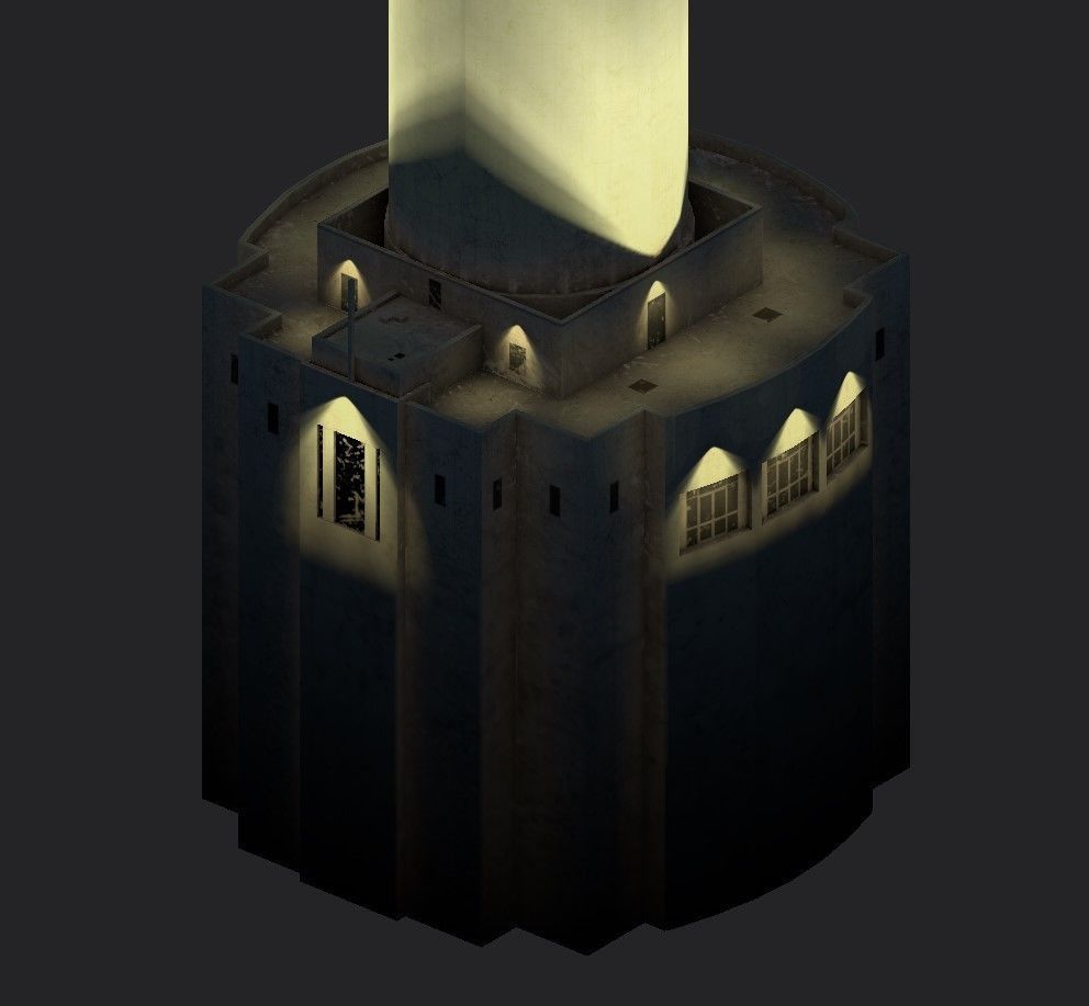 Coit Tower Low-poly 3D model_10