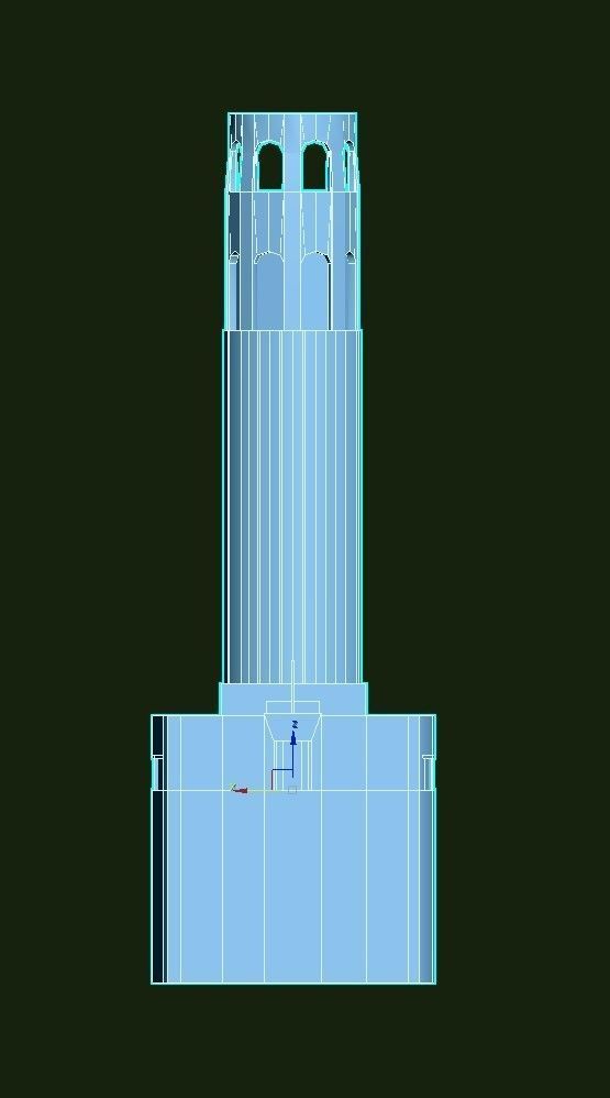 Coit Tower Low-poly 3D model_15