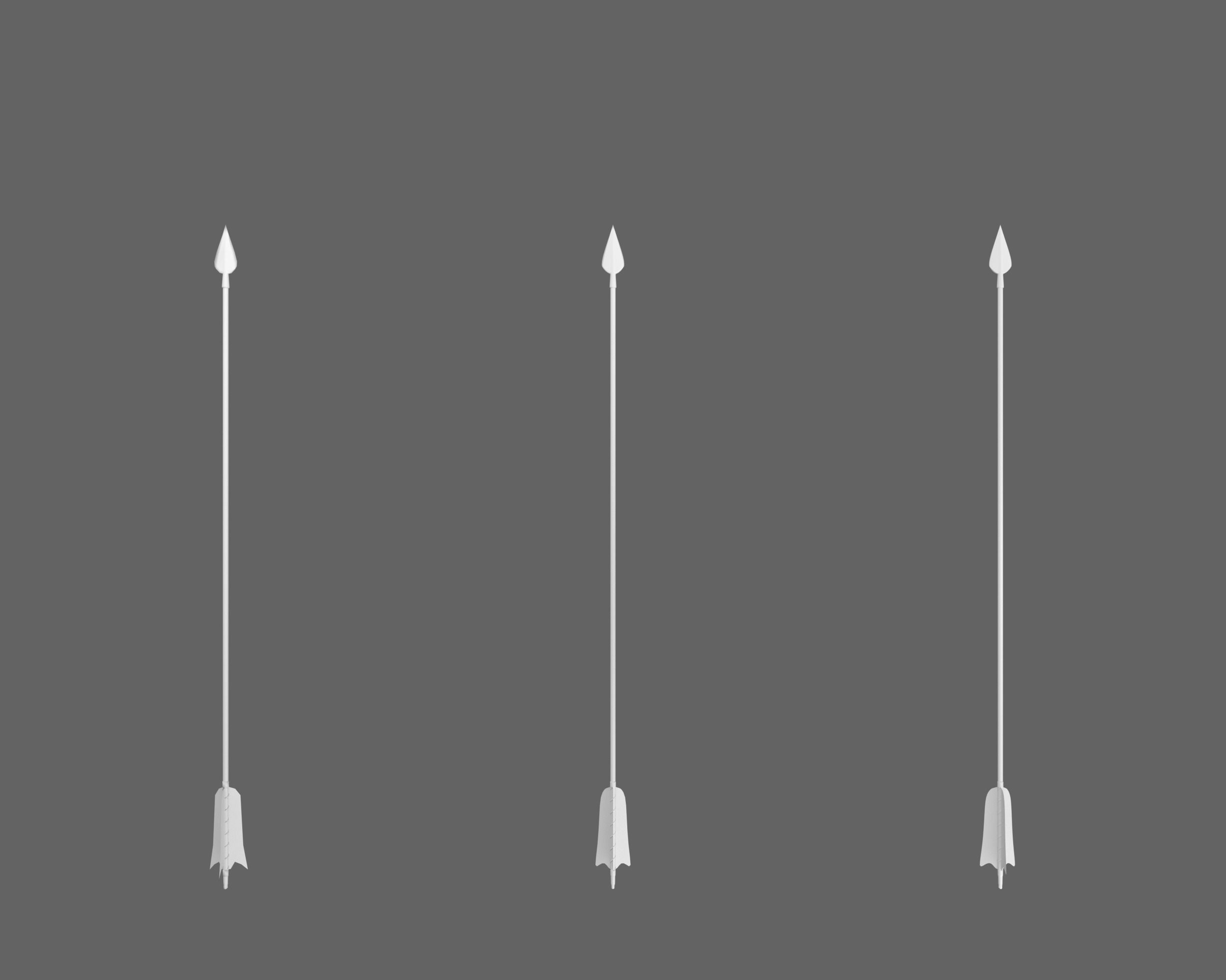 Ancient Indo Persian Bow and Arrow Low-poly 3D model_19