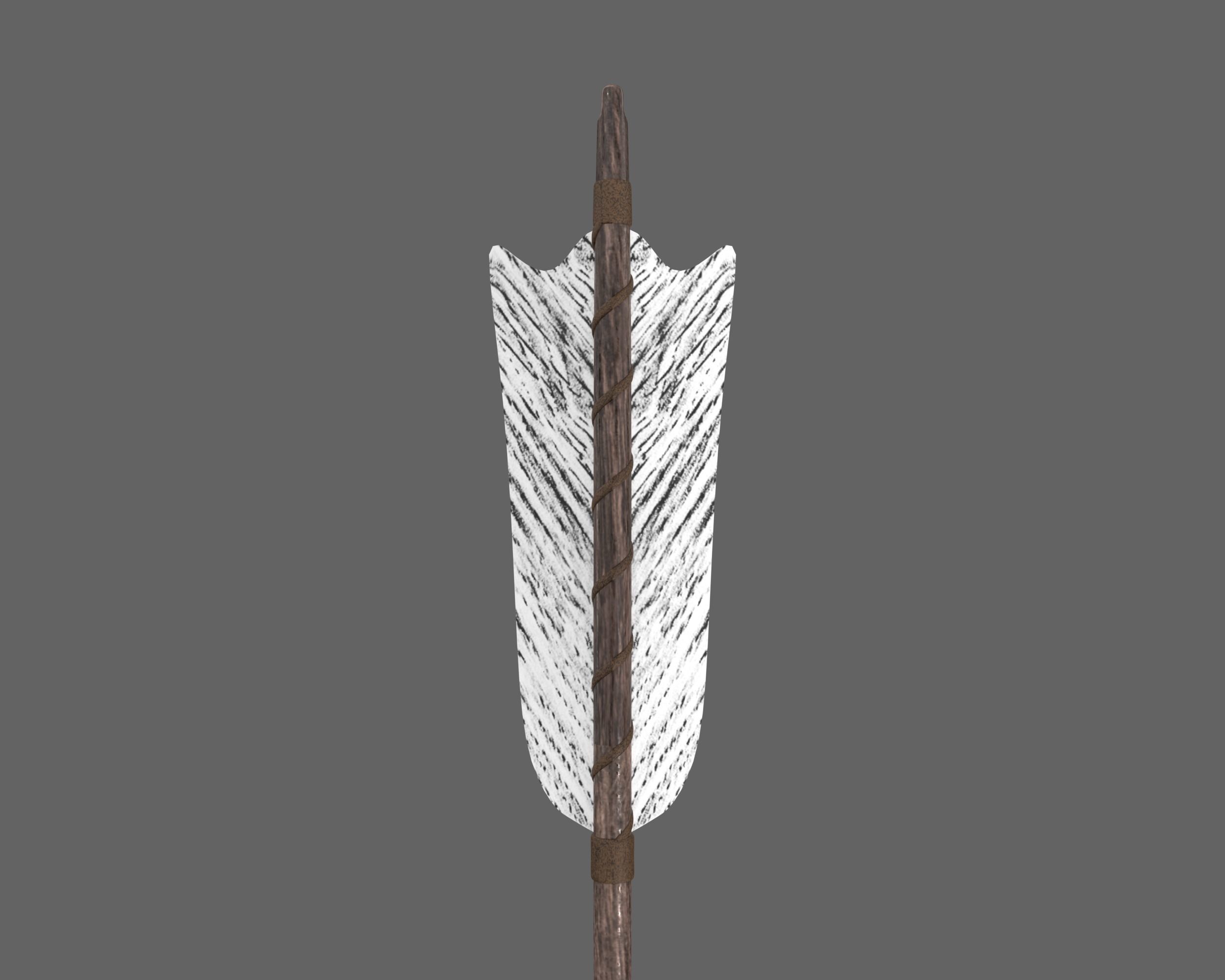 Ancient Indo Persian Bow and Arrow Low-poly 3D model_27