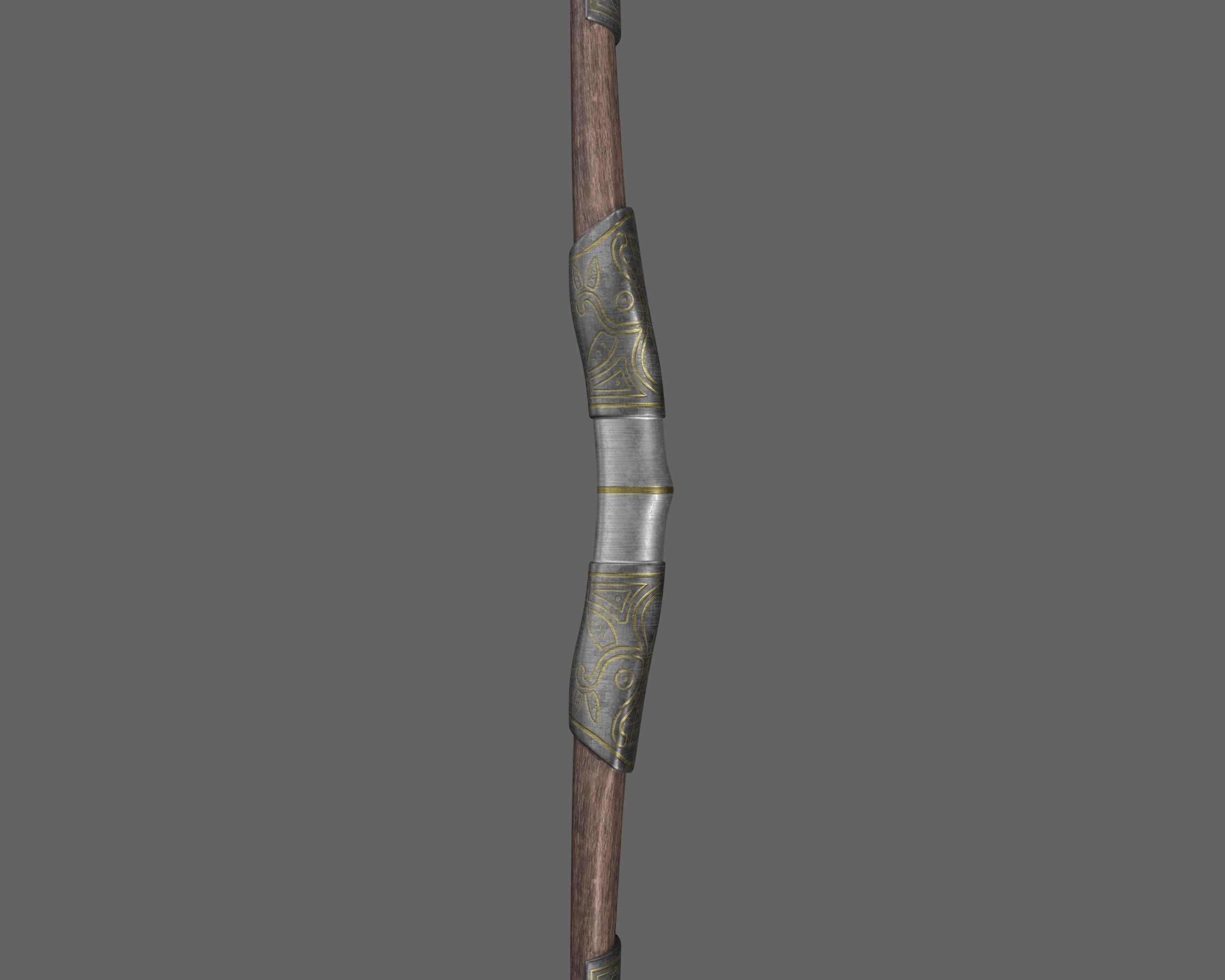 Ancient Indo Persian Bow and Arrow Low-poly 3D model_11
