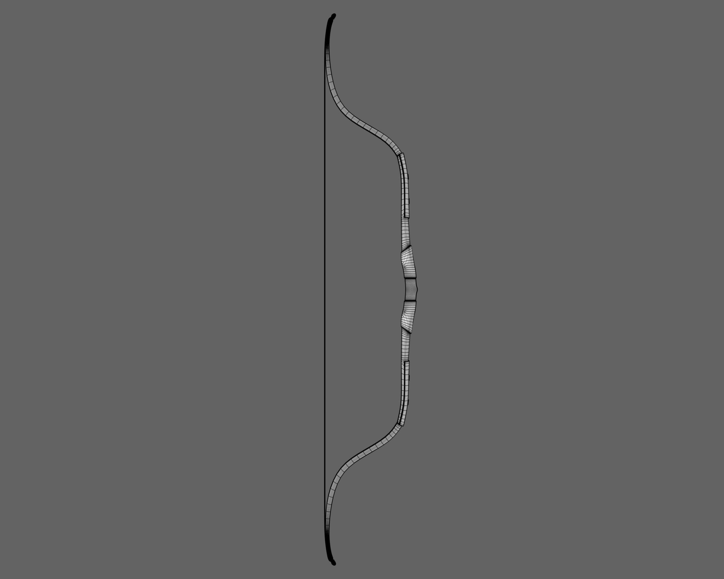 Ancient Indo Persian Bow and Arrow Low-poly 3D model_7