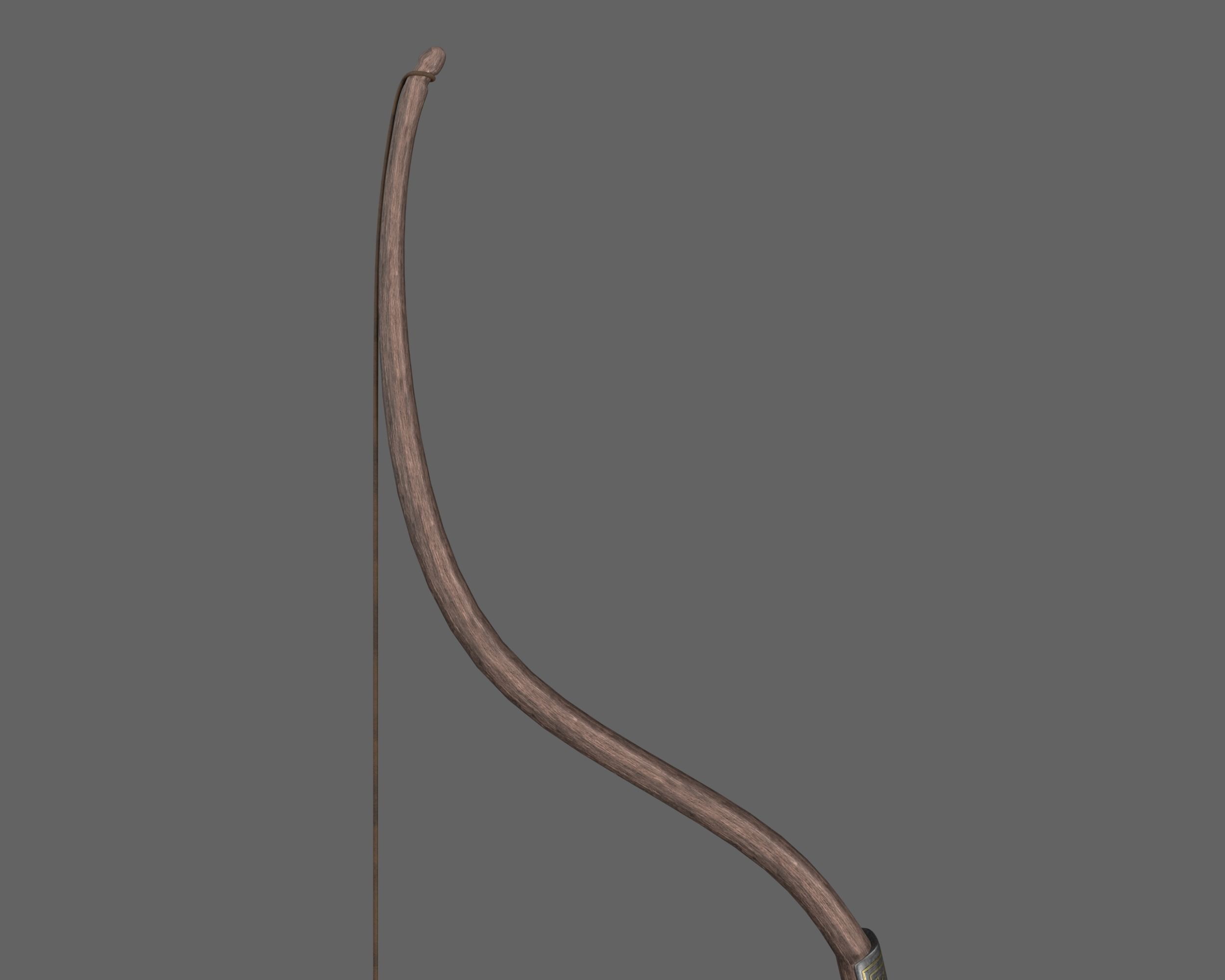 Ancient Indo Persian Bow and Arrow Low-poly 3D model_14