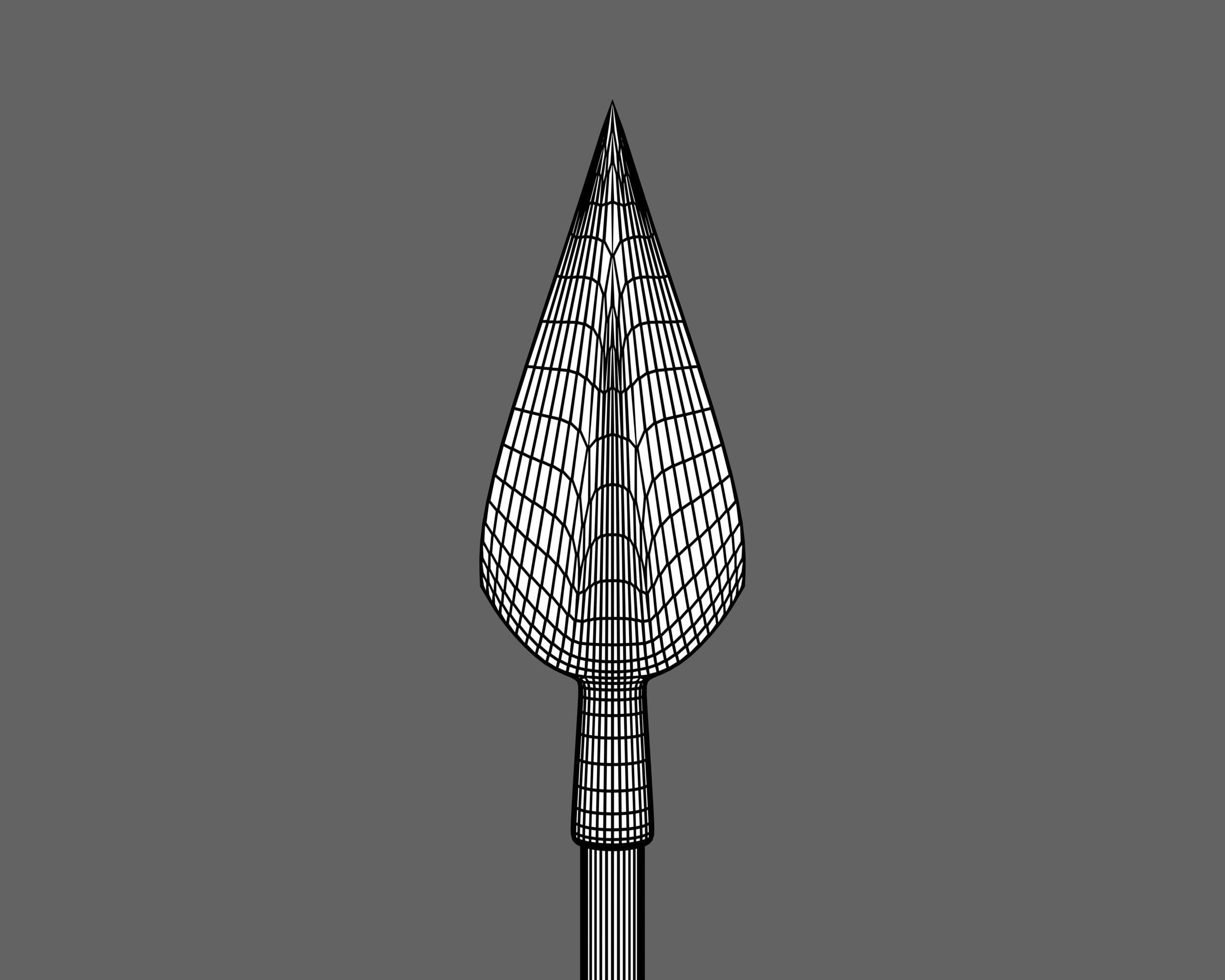 Ancient Indo Persian Bow and Arrow Low-poly 3D model_26