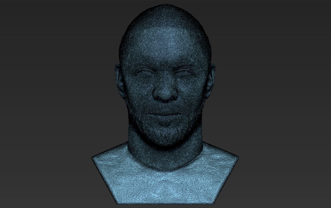 Idris Elba bust 3D printing ready stl obj formats 3D print model_28