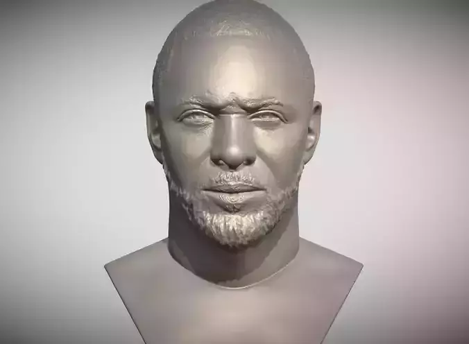 Idris Elba bust 3D printing ready stl obj formats 3D print model