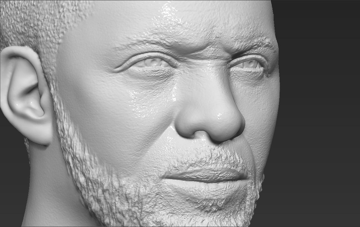 Idris Elba bust 3D printing ready stl obj formats 3D print model_20