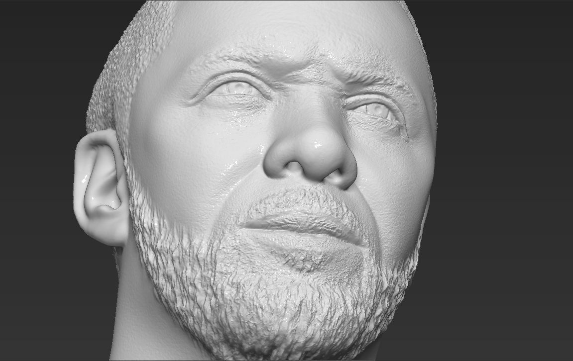 Idris Elba bust 3D printing ready stl obj formats 3D print model_22