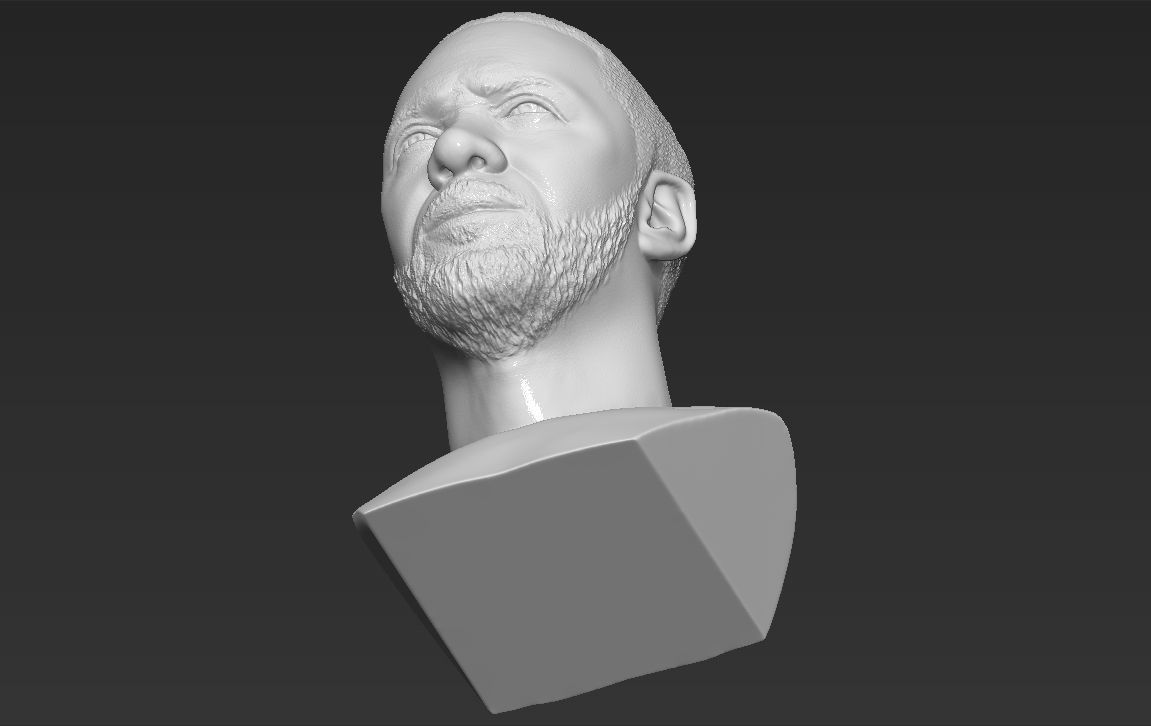 Idris Elba bust 3D printing ready stl obj formats 3D print model_25