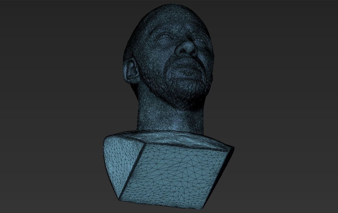 Idris Elba bust 3D printing ready stl obj formats 3D print model_31