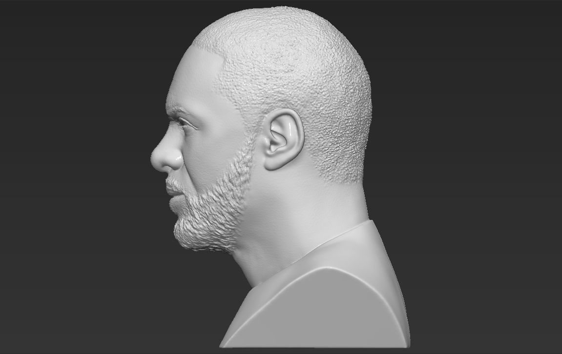Idris Elba bust 3D printing ready stl obj formats 3D print model_8