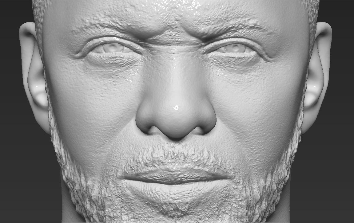 Idris Elba bust 3D printing ready stl obj formats 3D print model_19