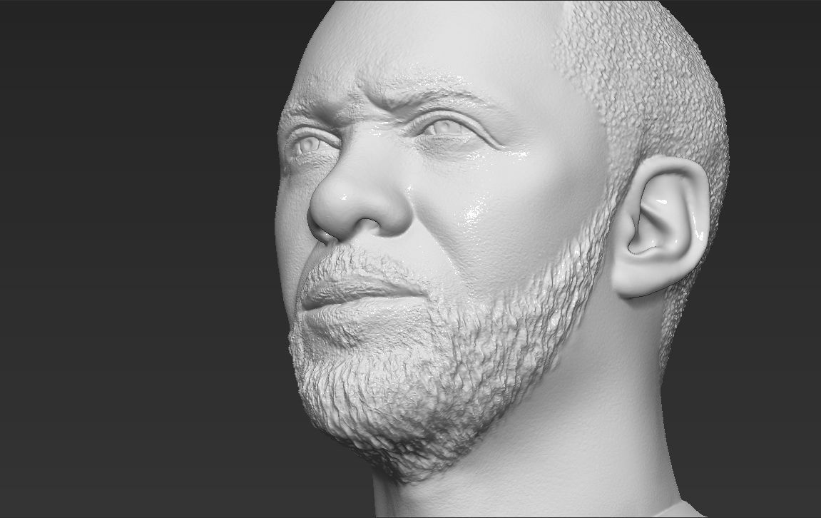 Idris Elba bust 3D printing ready stl obj formats 3D print model_23