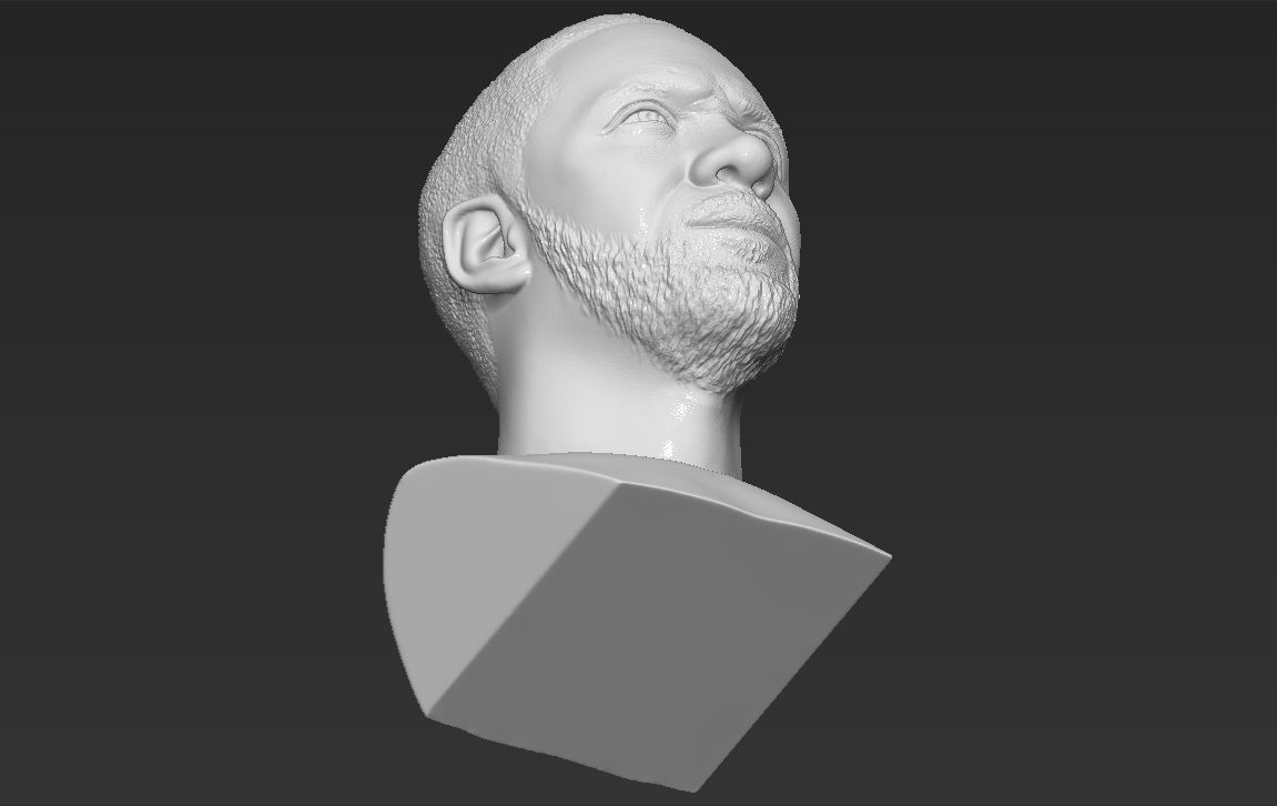 Idris Elba bust 3D printing ready stl obj formats 3D print model_26