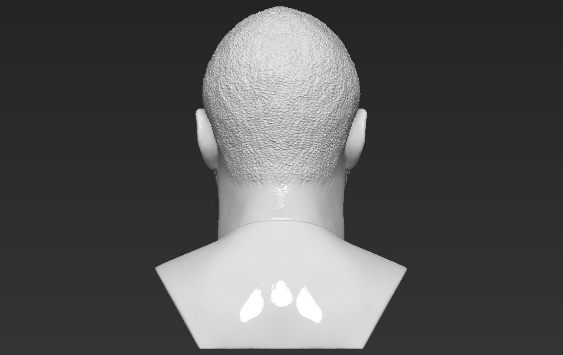 Idris Elba bust 3D printing ready stl obj formats 3D print model_10