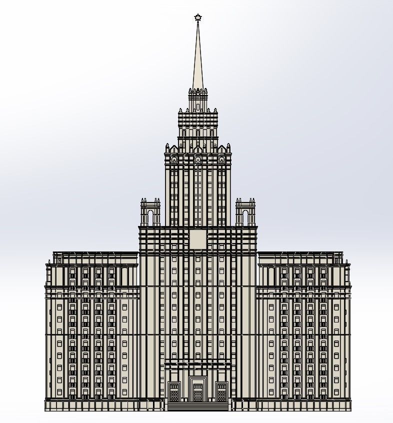 High-rise at the Red Gate on Sadovaya-Spasskaya street 21 3D model_4