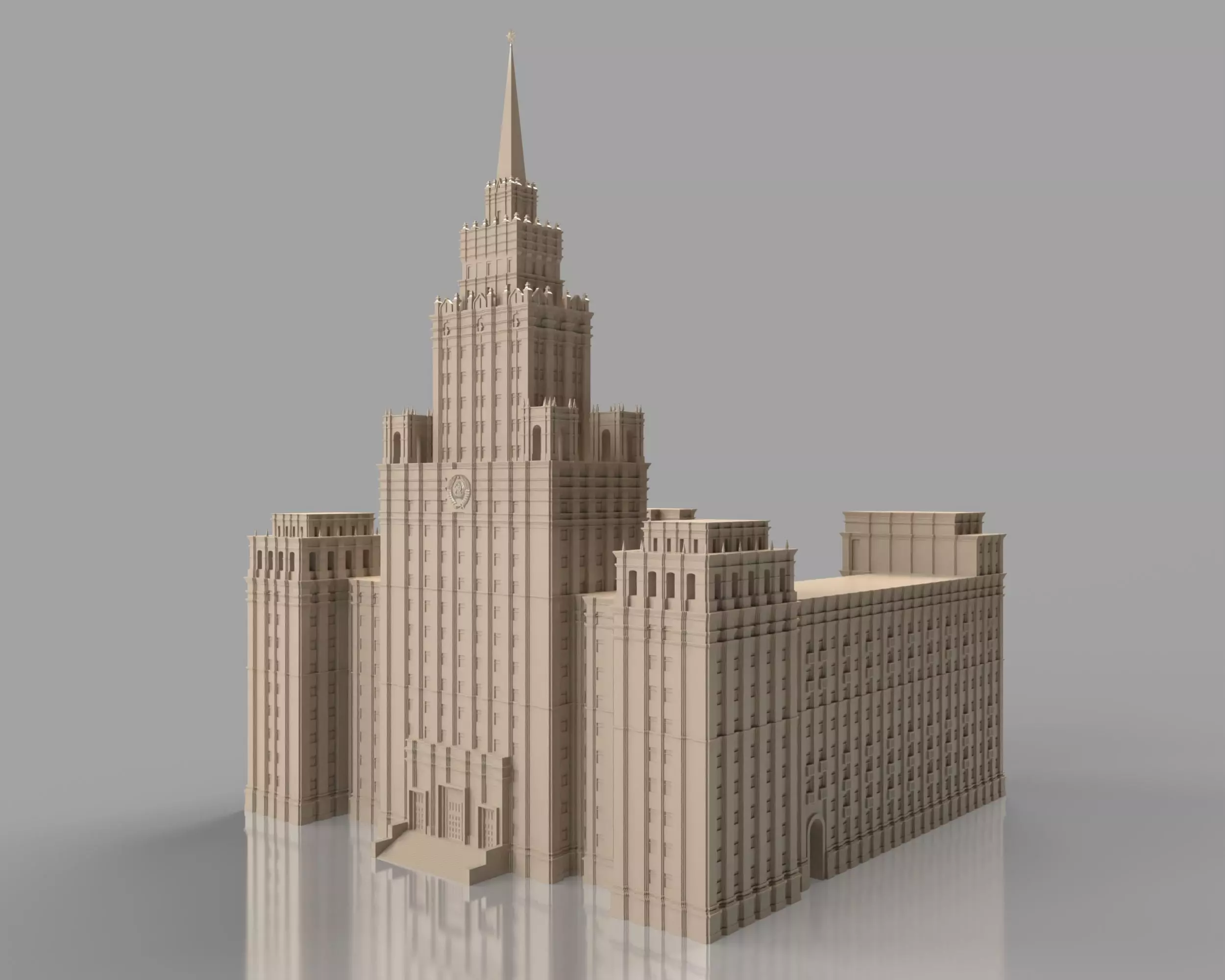 High-rise at the Red Gate on Sadovaya-Spasskaya street 21 3D model_0