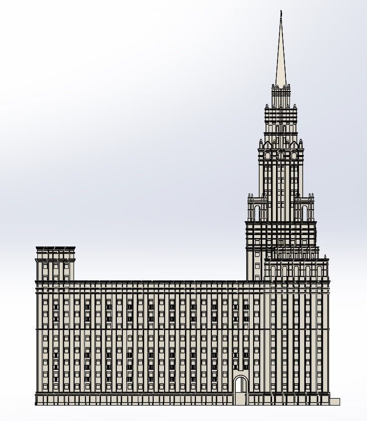 High-rise at the Red Gate on Sadovaya-Spasskaya street 21 3D model_5